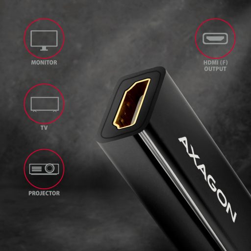 Axagon RVDM-HI14N video átalakító kábel 0,15 M Mini DisplayPort HDMI Fekete