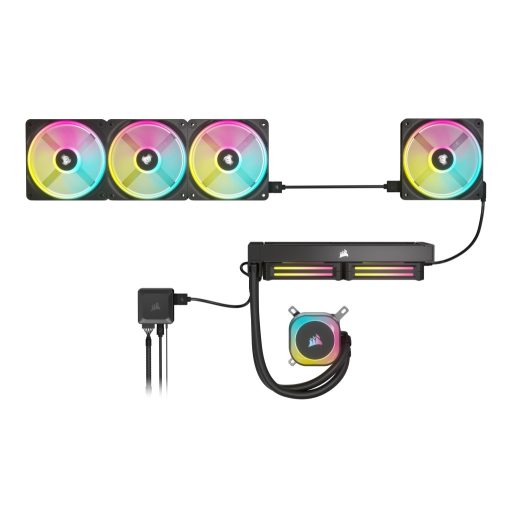 Corsair CUE LINK QX120 RGB 12 cm Fekete, Fehér 1 db