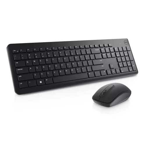 DELL KM3322W billentyűzet Egér mellékelve Irodai Vezeték nélküli RF QWERTY Nemzetközi amerikai Fekete