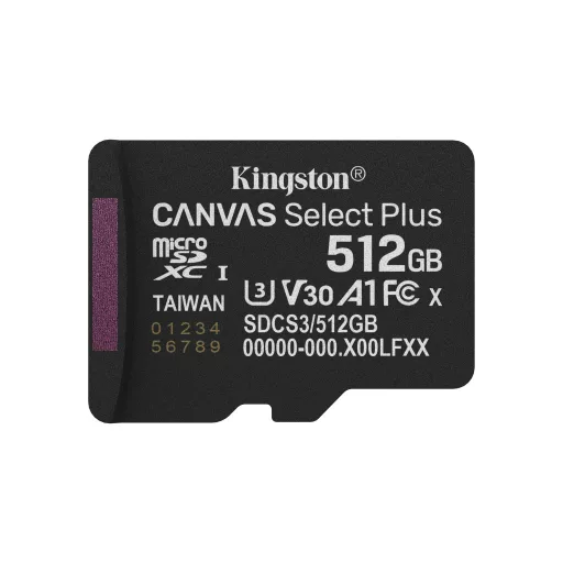 Kingston Technology Canvas Select Plus Gen3 512 GB MicroSDXC UHS-I Class 10