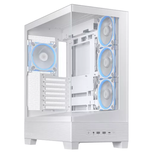 ASUS A31 Plus TG ARGB WHITE Midi Tower Fehér