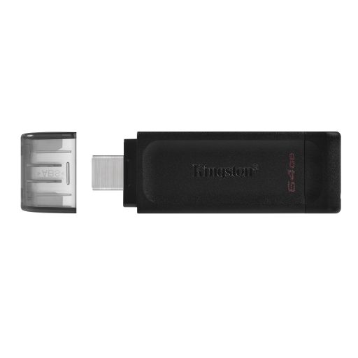 Kingston Technology DataTraveler 70 USB flash meghajtó 64 GB USB C-típus 3.2 Gen 1 (3.1 Gen 1) Fekete