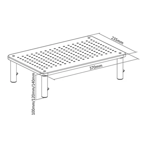 Gembird MS-TABLE-01 asztali TV konzol Fekete