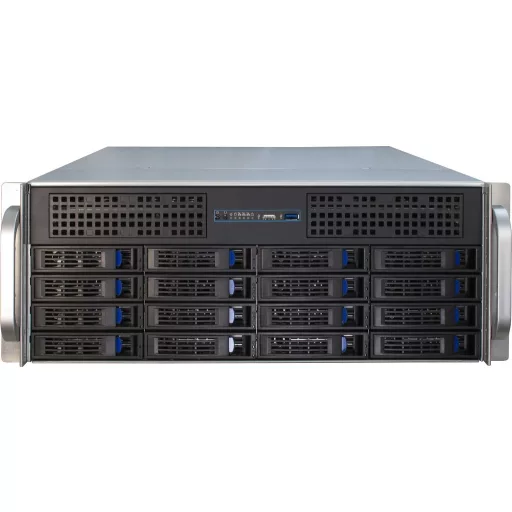 Inter-Tech 4U-4416L Rack Fekete, Ezüst