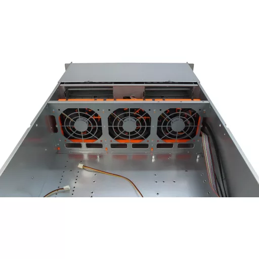 Inter-Tech 4U-4416L Rack Fekete, Ezüst