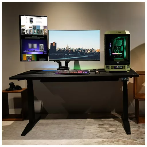 Thermaltake GEA-MSR-DMSBLK-01 asztali TV konzol 88,9 cm (35") Fekete, Szürke