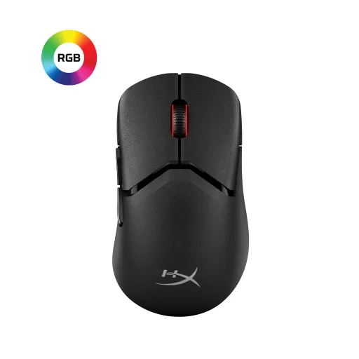 HyperX Pulsefire Saga Pro Wireless Gaming Mouse egér Játék Kétkezes RF Wireless + Bluetooth + USB Type-C Optikai 3200 DPI