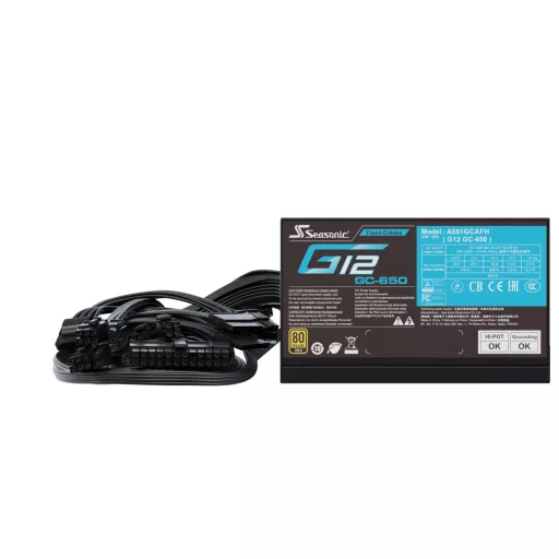 Seasonic Netzteil 650W G12 GC-650 80+Gold ATX Fekete