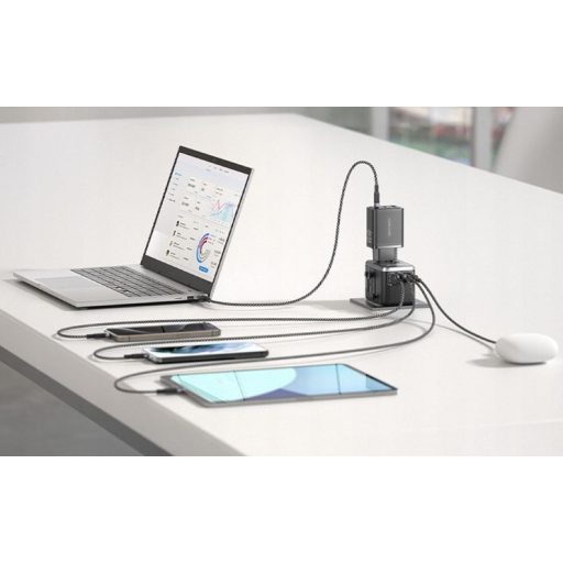 Vention 65W GaN Travel Adapter and Charger 2x USB-A 2x USB-C