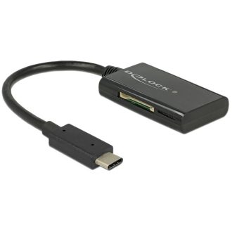   DeLOCK 91740 kártyaolvasó USB 3.2 Gen 1 (3.1 Gen 1) Type-C Fekete