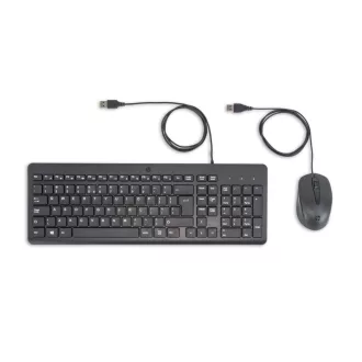   HP 150 Wired Mouse and Keyboard billentyűzet Egér mellékelve Univerzális USB QWERTY Angol Fekete