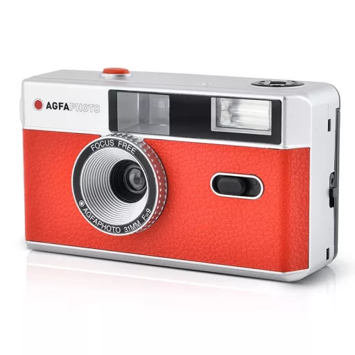 AgfaPhoto 603001 filmes fényképezőgép Kompakt filmkamera 35 mm Vörös, Ezüst