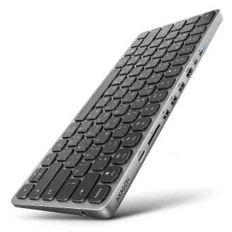   Axagon HMC-KB-CRL dokkoló állomás és port replikátor Vezetékes USB 3.2 Gen 1 (3.1 Gen 1) Type-C Alumínium, Fekete