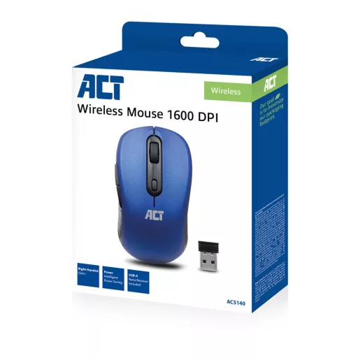 ACT AC5140 egér Irodai Jobbkezes Vezeték nélküli RF Optikai 1600 DPI