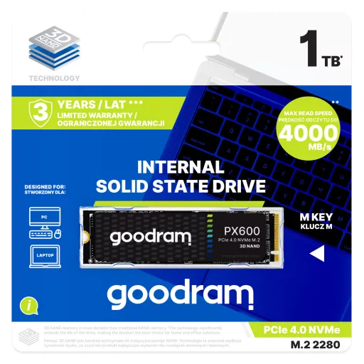 Goodram SSDPR-PX600-1K0-80 1 TB M.2 PCI Express 4.0 NVMe 3D NAND