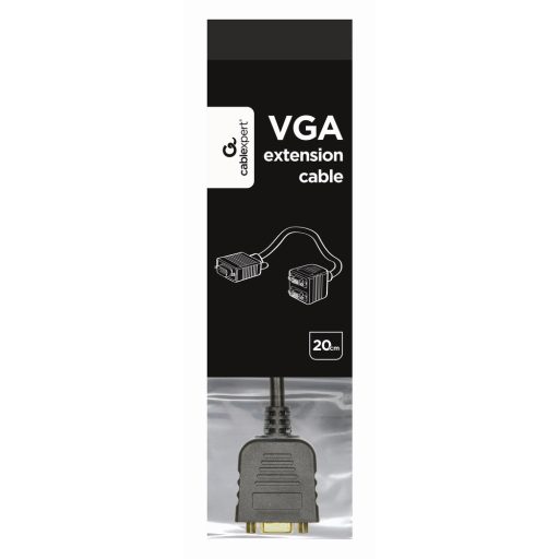 Gembird CC-VGAX2-20CM VGA kábel 0,2 M VGA (D-Sub) 2 x VGA (D-Sub) Fekete