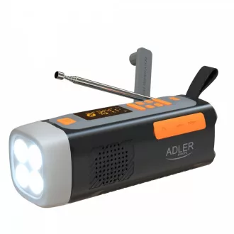   Emergency Radio with Solar Power - Hand Crank | Bluetooth 5.0 | 4W LED Flashlight | 4500 mAh Powerbank