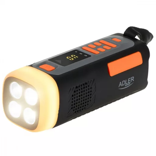 Emergency Radio with Solar Power - Hand Crank | Bluetooth 5.0 | 4W LED Flashlight | 4500 mAh Powerbank