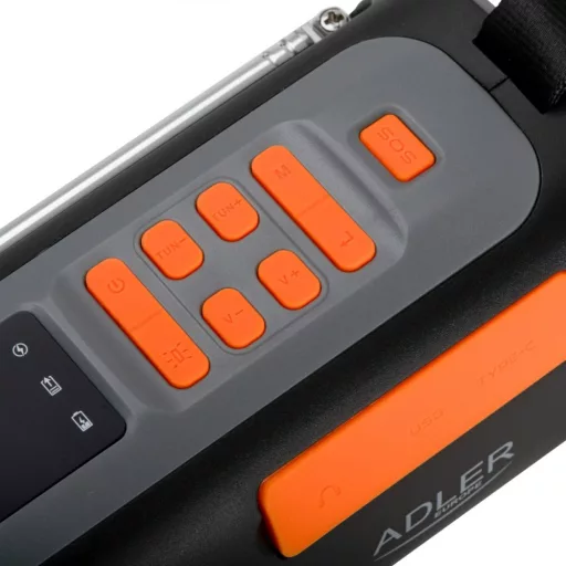 Emergency Radio with Solar Power - Hand Crank | Bluetooth 5.0 | 4W LED Flashlight | 4500 mAh Powerbank