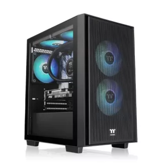Thermaltake Versa H16 TG ARGB Micro Tower Fekete