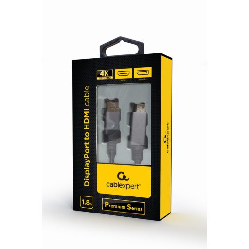 Gembird CC-DP-HDMI-4K-6 video átalakító kábel 1,8 M DisplayPort HDMI A-típus (Standard) Fekete