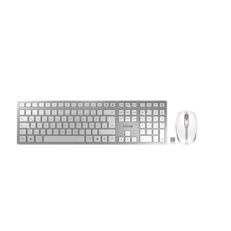   CHERRY DW 9100 SLIM billentyűzet Egér mellékelve Univerzális RF vezeték nélküli + Bluetooth QWERTZ Német Ezüst