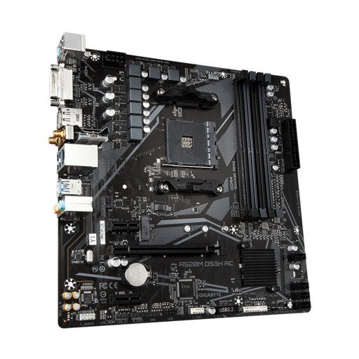 GIGABYTE A520M DS3H AC AMD A520 AM4 foglalat Micro ATX