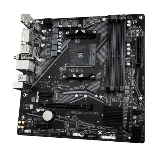 GIGABYTE A520M DS3H AC AMD A520 AM4 foglalat Micro ATX