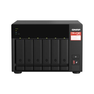   QNAP TS-673A NAS Tower Ryzen Embedded V1500B 8 GB DDR4 0 TB QNAP Turbo System Fekete