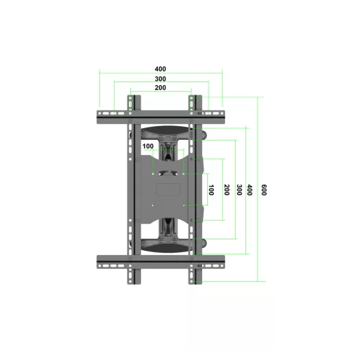 Multibrackets 2307 asztali TV konzol 139,7 cm (55") Fali Fekete