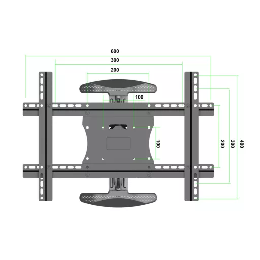 Multibrackets 2307 asztali TV konzol 139,7 cm (55") Fali Fekete
