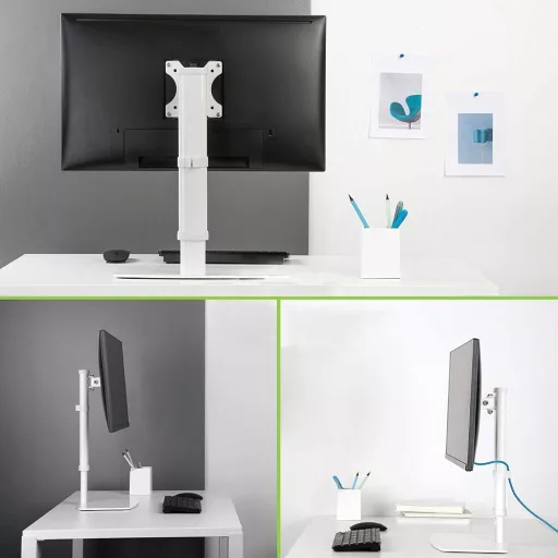 Techly ICA-LCD 260 asztali TV konzol 68,6 cm (27") Fehér