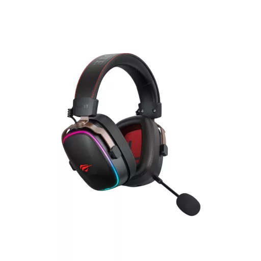 Havit 6939119065584 fejhallgató és headset Vezetékes és vezeték nélküli Fejpánt Játék Fekete, Vörös