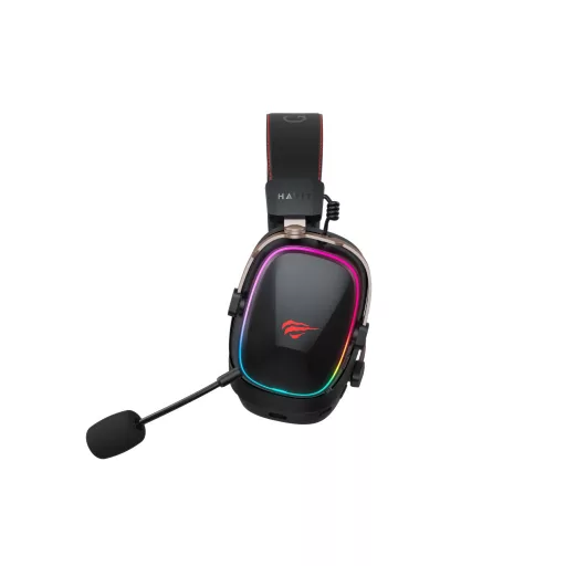 Havit 6939119065584 fejhallgató és headset Vezetékes és vezeték nélküli Fejpánt Játék Fekete, Vörös
