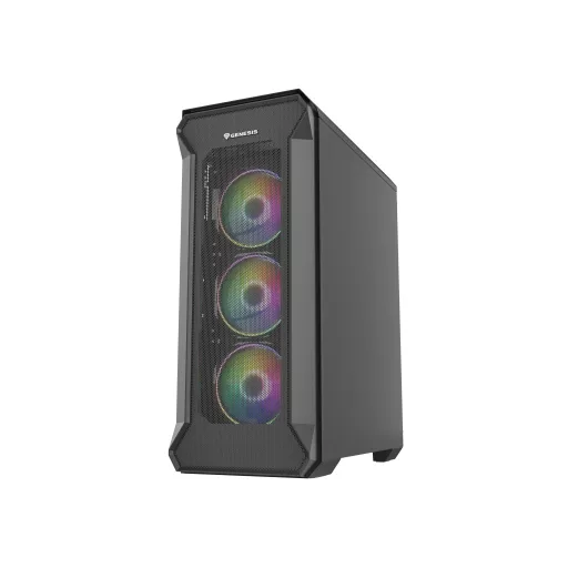 GENESIS Irid 505 ARGB Midi Tower Fekete, Átlátszó