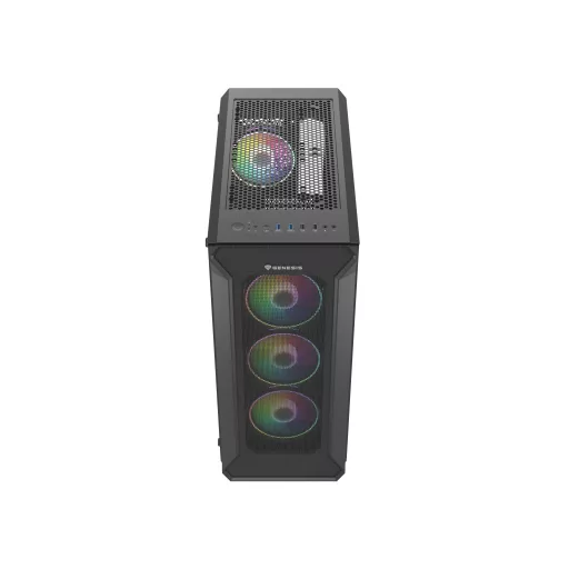 GENESIS Irid 505 ARGB Midi Tower Fekete, Átlátszó