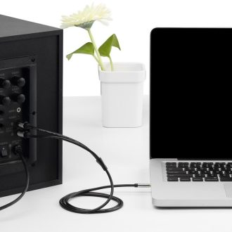   Vention 3.5mm Male to 2RCA Male Audio Cable 5M Black Metal Type