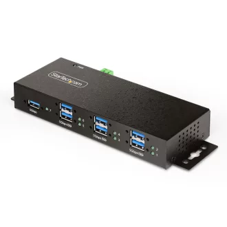   StarTech.com 5G7AINDRM-USB-A-HUB hálózati csatlakozó USB 3.2 Gen 1 (3.1 Gen 1) Type-B 5000 Mbit/s Fekete