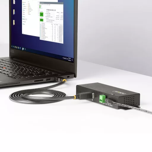 StarTech.com 5G7AINDRM-USB-A-HUB hálózati csatlakozó USB 3.2 Gen 1 (3.1 Gen 1) Type-B 5000 Mbit/s Fekete