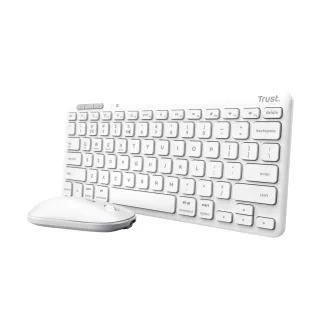   Trust Lyra billentyűzet Egér mellékelve Irodai RF vezeték nélküli + Bluetooth QWERTZ Német Fehér