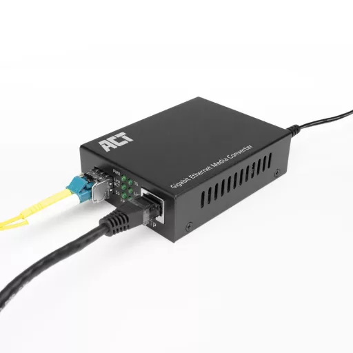 ACT AC4451 hálózati média konverter 1000 Mbit/s Multi-mode, Single-mode Fekete