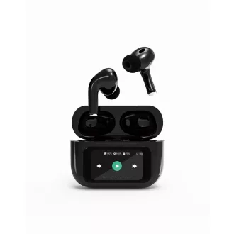   Gembird GMB Audio TWS-LCD-ANC-01-BK fejhallgató és headset Vezeték nélküli Hallójárati Hívás/zene USB C-típus Bluetooth Fekete