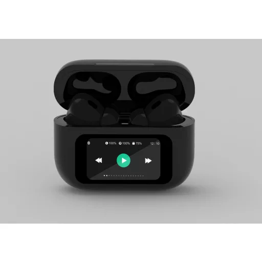 Gembird GMB Audio TWS-LCD-ANC-01-BK fejhallgató és headset Vezeték nélküli Hallójárati Hívás/zene USB C-típus Bluetooth Fekete