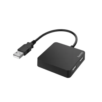   Hama 00200121 hálózati csatlakozó USB 2.0 480 Mbit/s Fekete