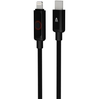   KAB AVAX CB650 PULSEY 27W USB-C – Lightning gyorstöltő kábel, fonott, szürke - 0.5m