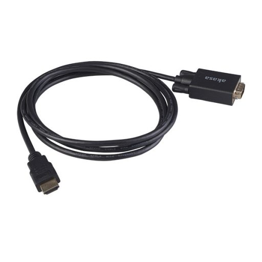 Akasa AK-CBHD26-20BK video átalakító kábel 2 M HDMI A-típus (Standard) VGA (D-Sub) Fekete