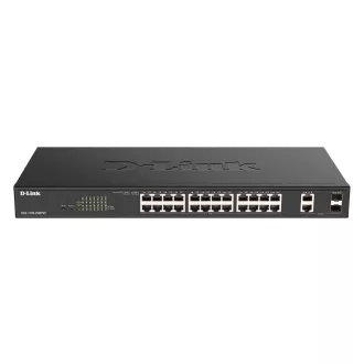   D-Link DGS-1100-26MPV2/E hálózati kapcsoló Vezérelt L2 Gigabit Ethernet (10/100/1000) Ethernet-áramellátás (PoE) támogatása Fekete