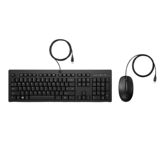   HP 225 Wired Mouse and Keyboard Combo G2 billentyűzet Egér mellékelve Irodai USB Fekete