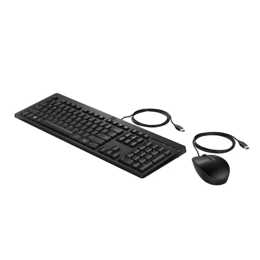 HP 225 Wired Mouse and Keyboard Combo G2 billentyűzet Egér mellékelve Irodai USB Fekete