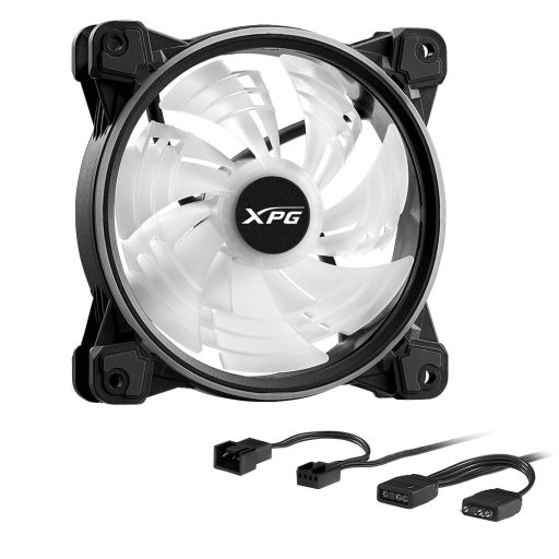XPG HURRICANE 120 ARGB PWM Alaplap Ventilátor 12 cm Fekete 1 db